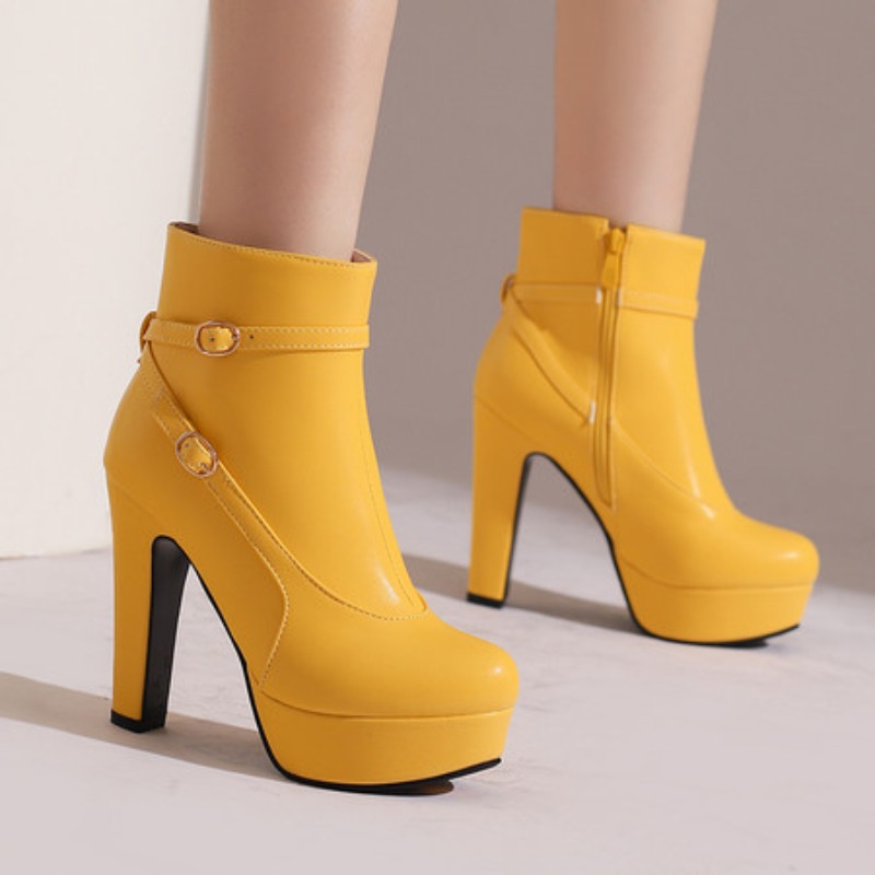 Ethnic Fashion Women - Bottines à plateforme pour femmes, chaussures