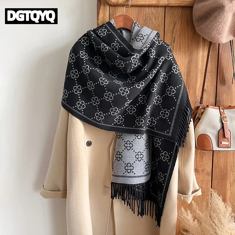 Go Ethnic Fashion - Écharpe d'hiver en cachemire pour femmes,