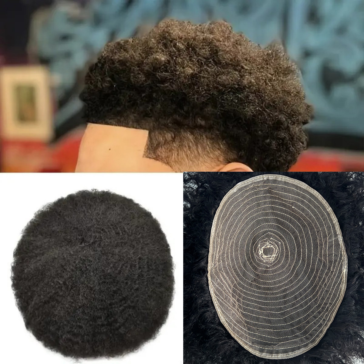 Ethnic Fashion India - Toupet de cheveux de style afro