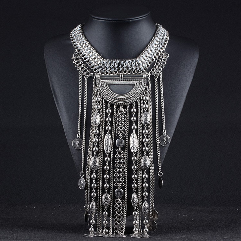 Ethnic Fashion Co In - Collier de déclaration à pampilles longues