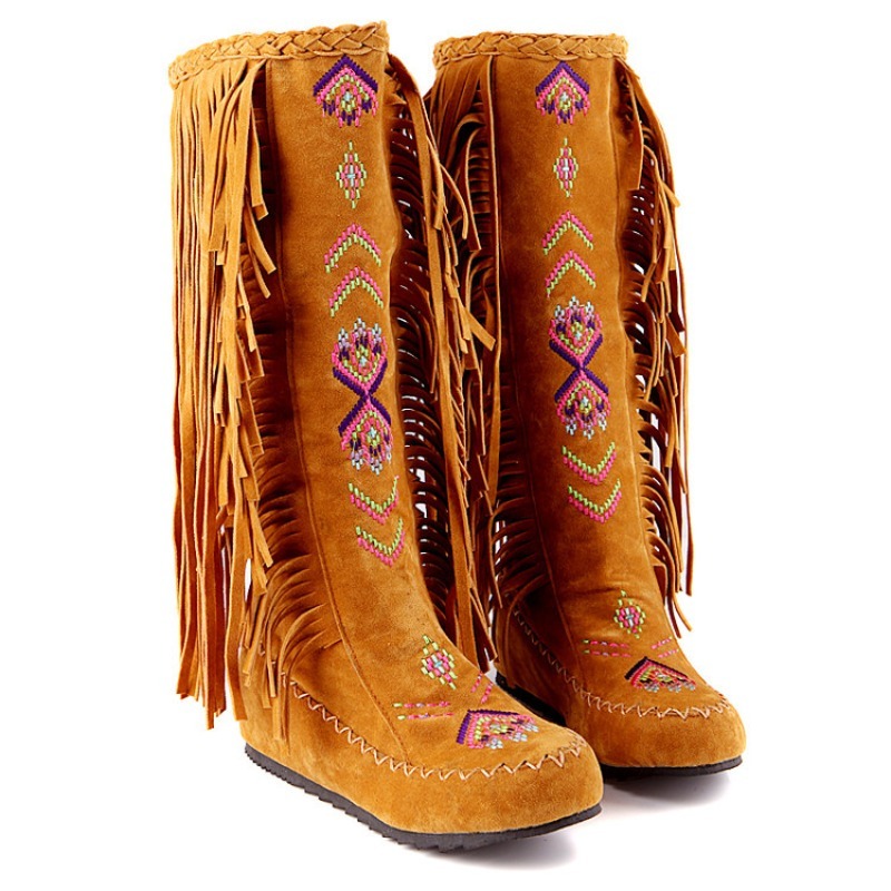 Bottes à franges brodées à la  - Ethnic Fashion Design avis et prix