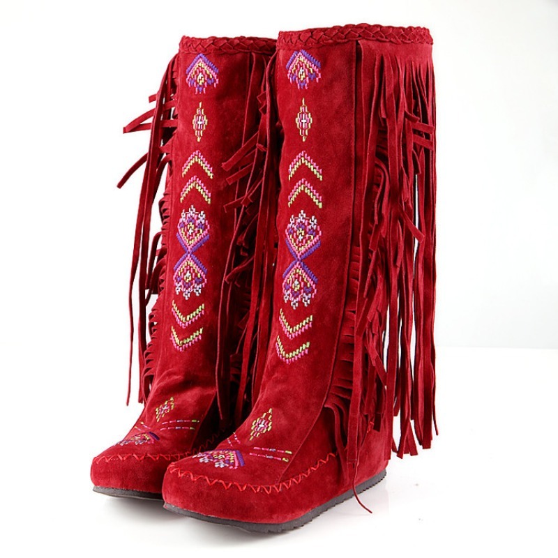 Bottes à franges brodées à la  - Ethnic Fashion Design avis et prix