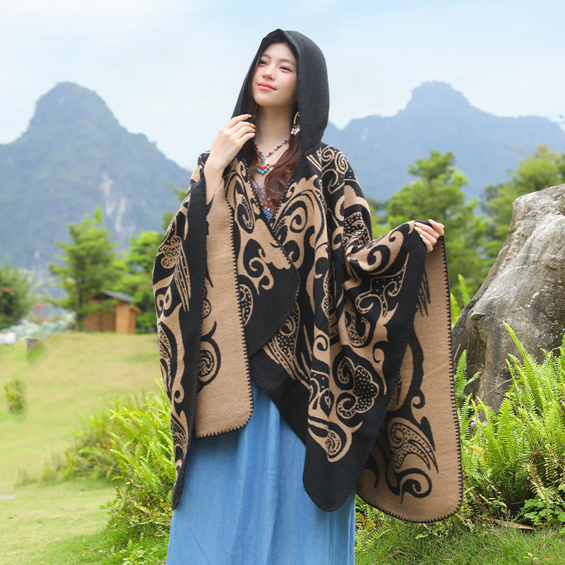 Nouveau châle à capuche pour f - Go Ethnic Fashion avis et prix
