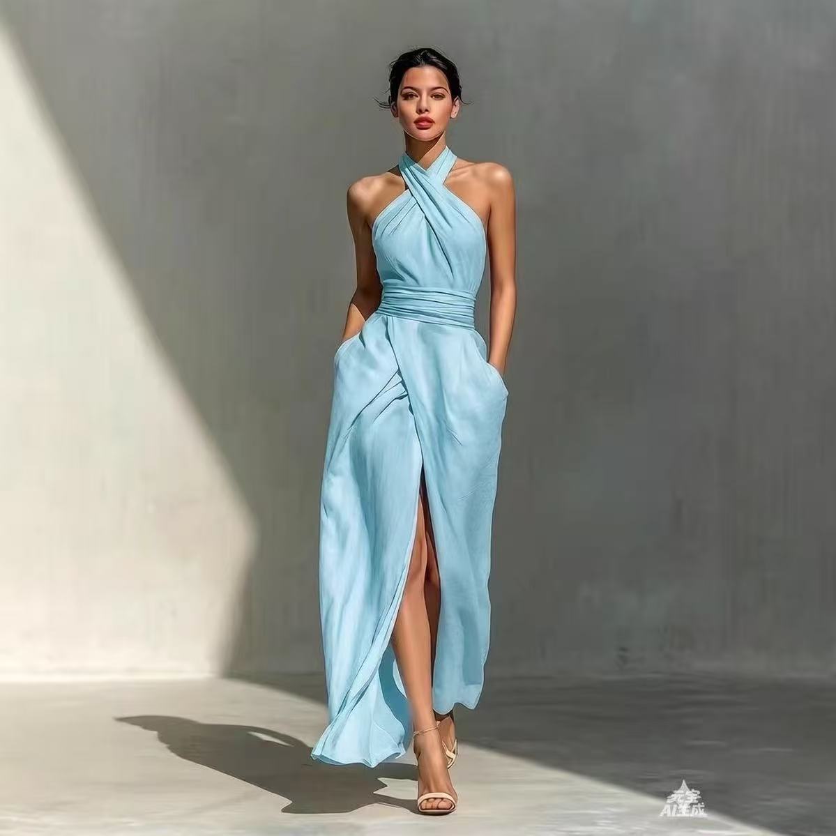 Robe longue bohème chic à fent - Ethnic Fashion Design avis et prix