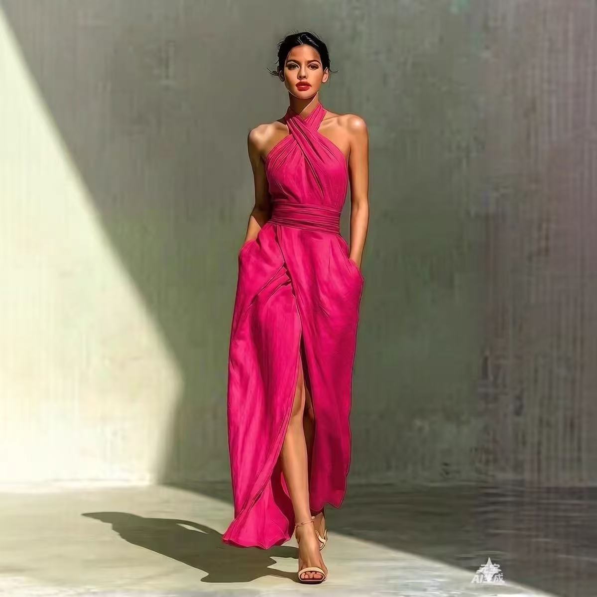 Robe longue bohème chic à fent - Ethnic Fashion Design avis et prix