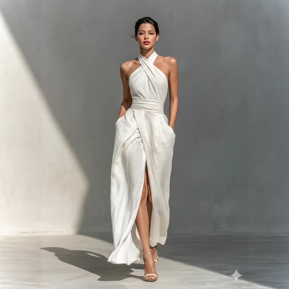 Robe longue bohème chic à fent - Ethnic Fashion Design avis et prix
