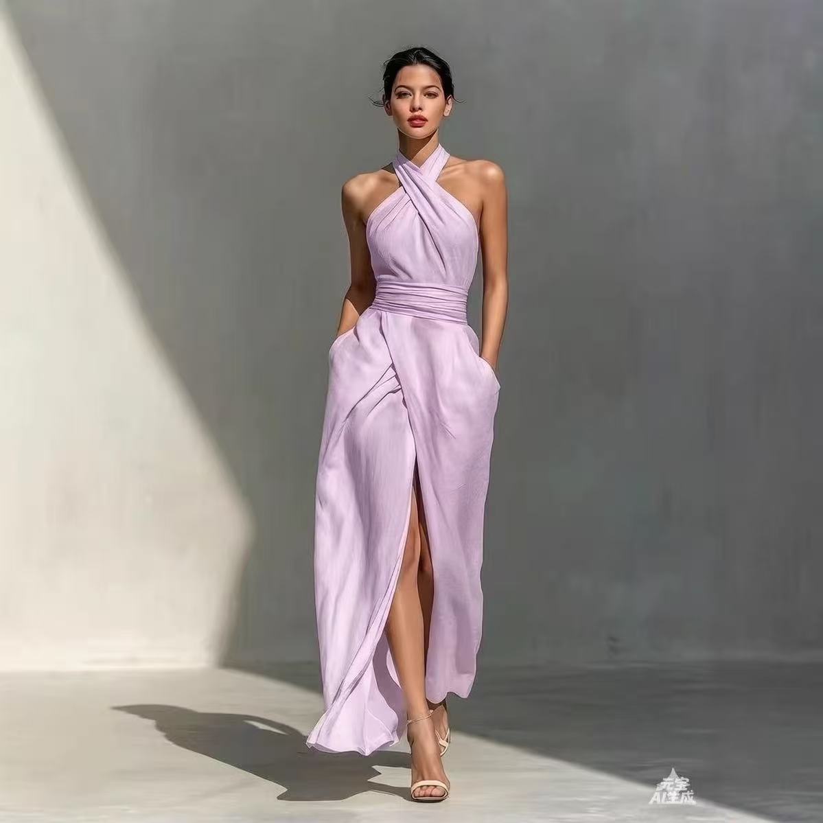 Robe longue bohème chic à fent - Ethnic Fashion Design avis et prix