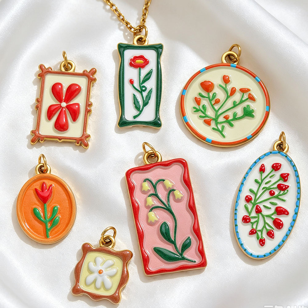 2 pendentifs fleur bohème en é - Ethnic Fashion Design avis et prix